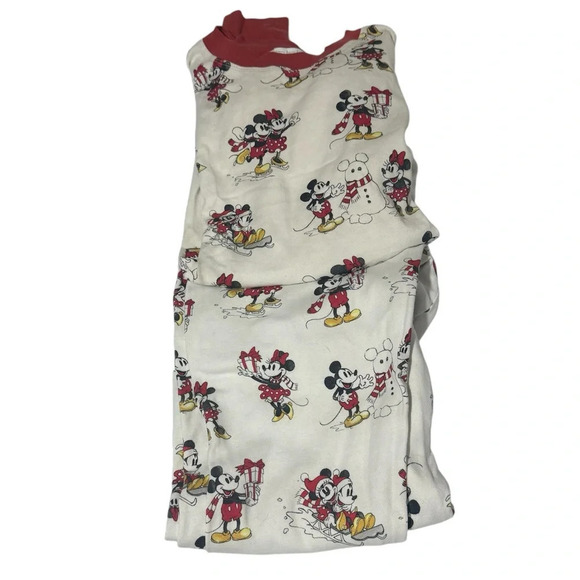 Pottery Barn Disney Mickey Mouse Christmas Pajamas, S Top XL Bottom - Picture 1 of 7